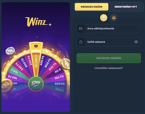 winz casino login